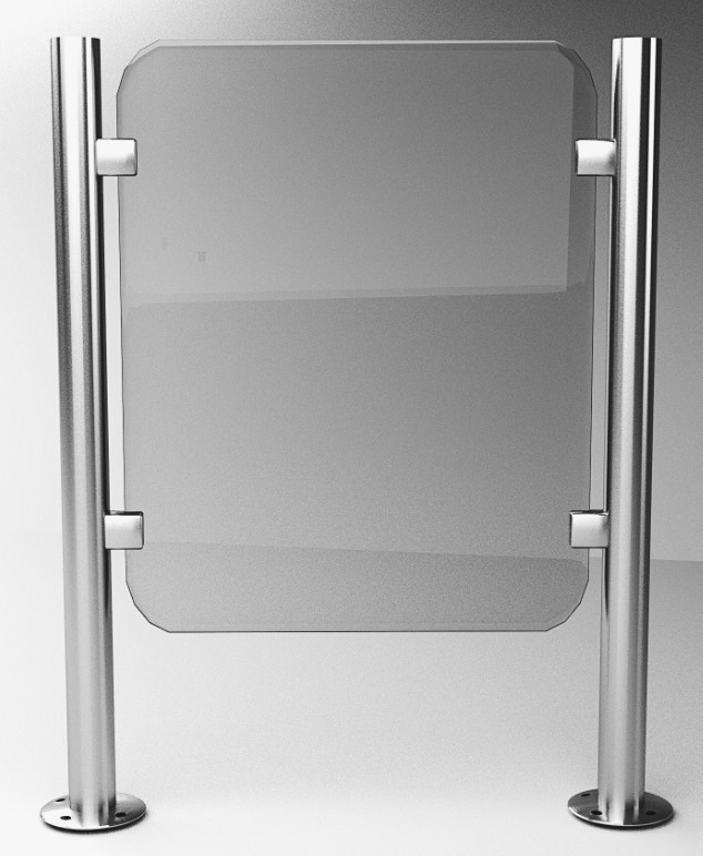 Barrieren mit Glas mit Edelstahl Rohren_1